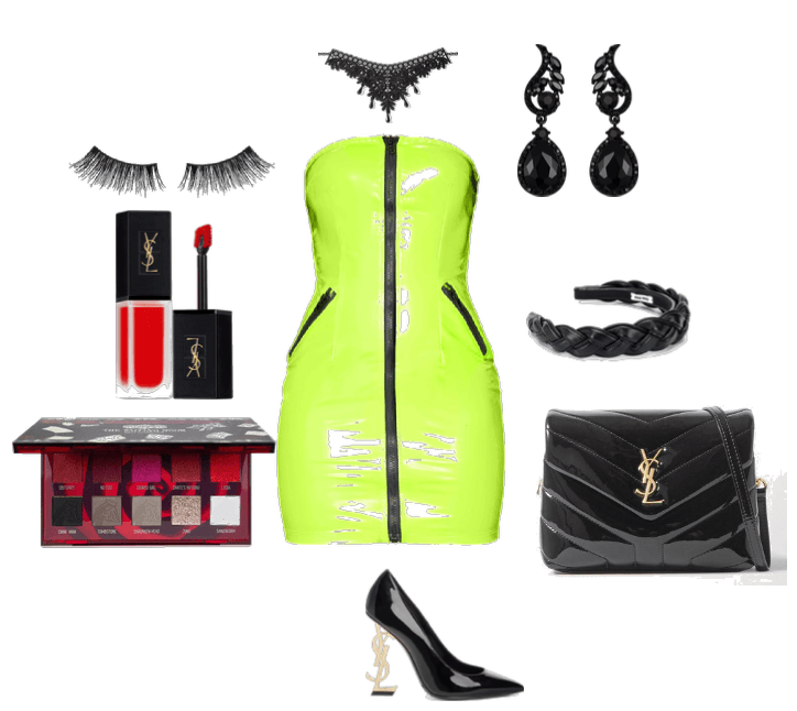 Green and black club outift
