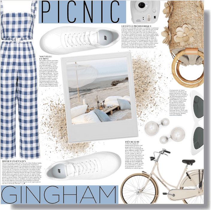 gingham on the beach 🏖