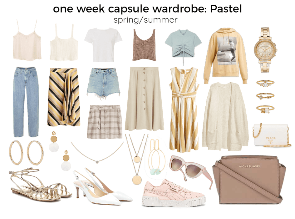 One Week Capsule Wardrobe: Pastel