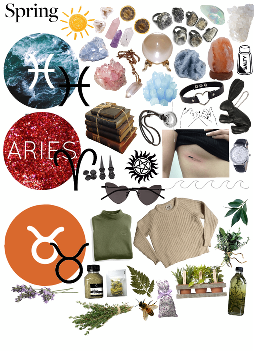 SUN SIGNS- spring signs witch presence aesthetic