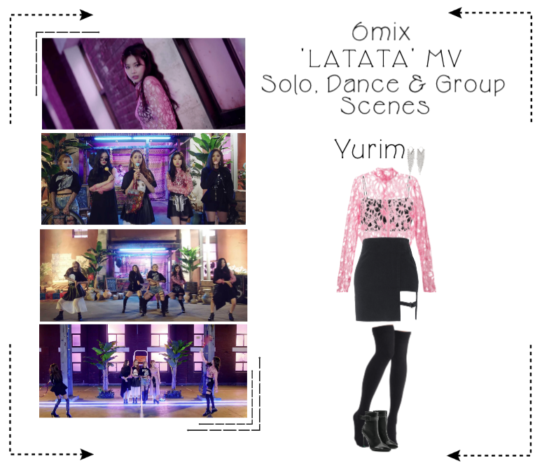 《6mix》'LATATA' Music Video-Yurim 2nd Outfit Scene