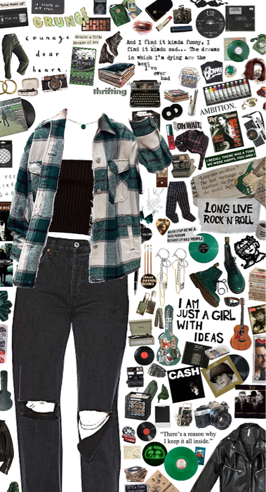 green, grunge, and everything vintage