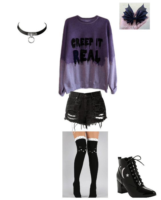 Pastel goth outfit