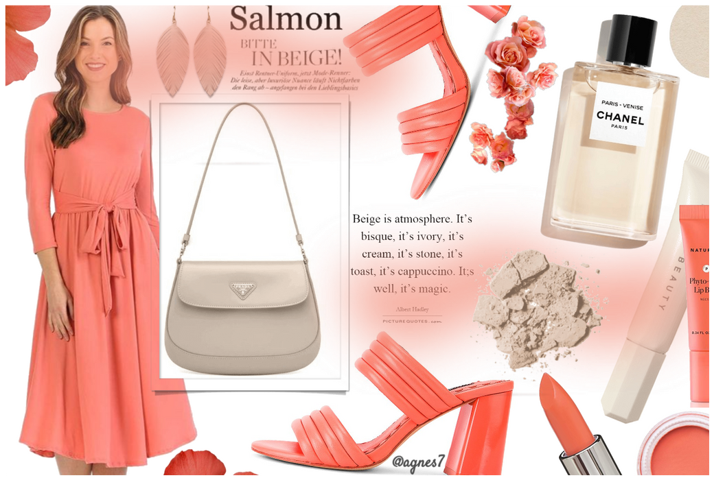 Salmon and Beige