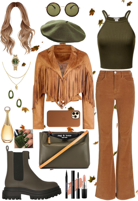 brown and olive