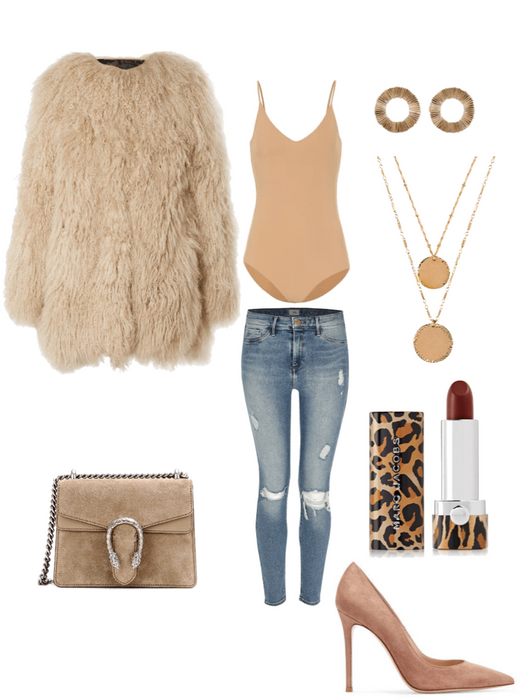 tan chic casual look