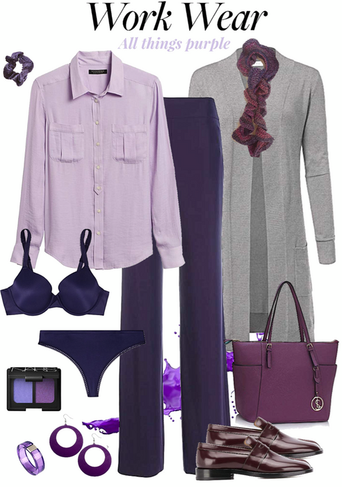 Winter Work Style in Purple
