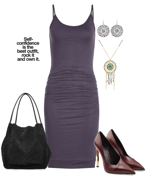 Purple Form Fitting Dress