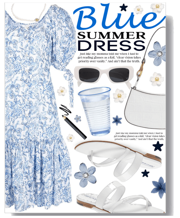 A blue summer dress