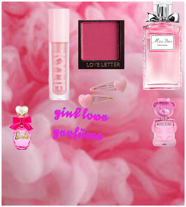 Pink perfume love and sweet