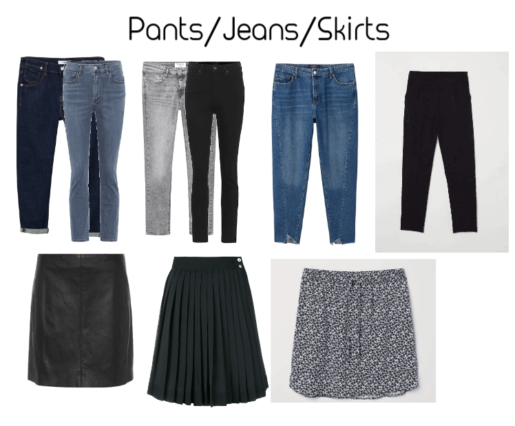 My pants/jeans/skirts