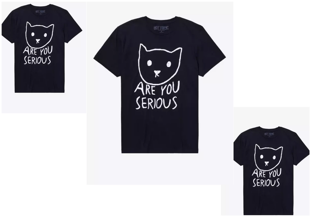 Are You Serious Cat T-Shirt By Fox Shiver