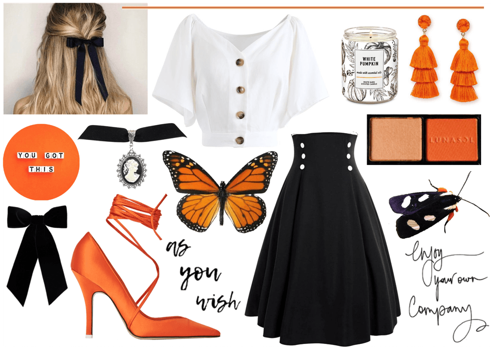 Pop of Orange Outfit