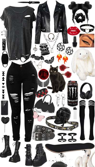 alternative goth everyday outfit