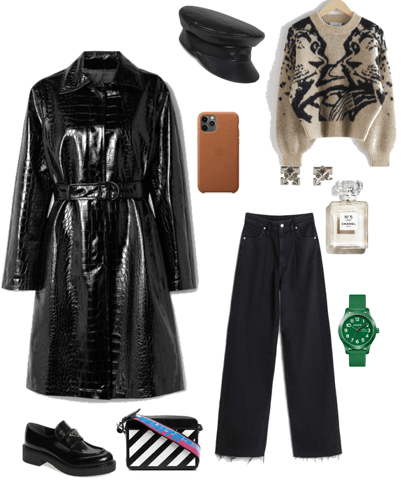 A chic rainy day outfit !