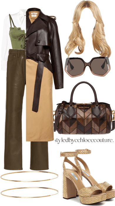 Style This Bag: brown + green + gold