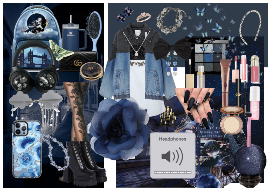 Navy Blue Dark-Academia Style