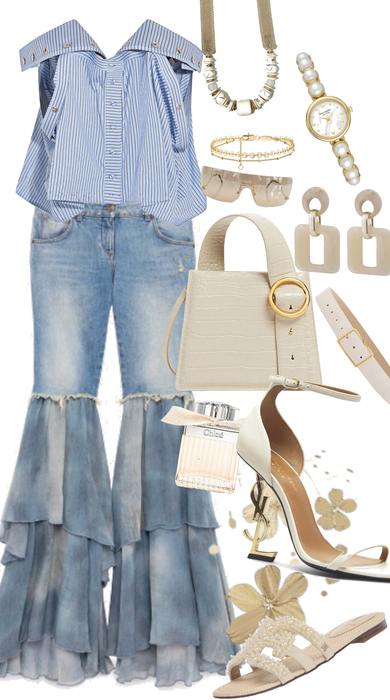 ivory and blue