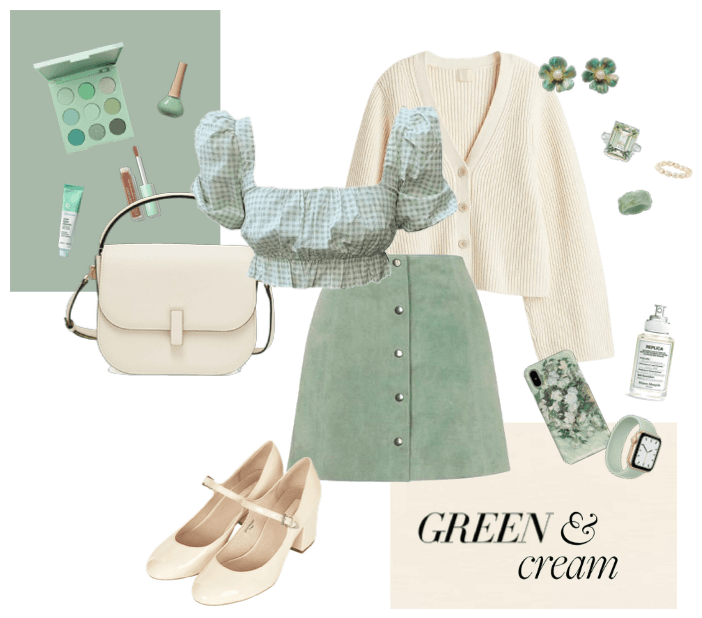 I Love Green + Cream