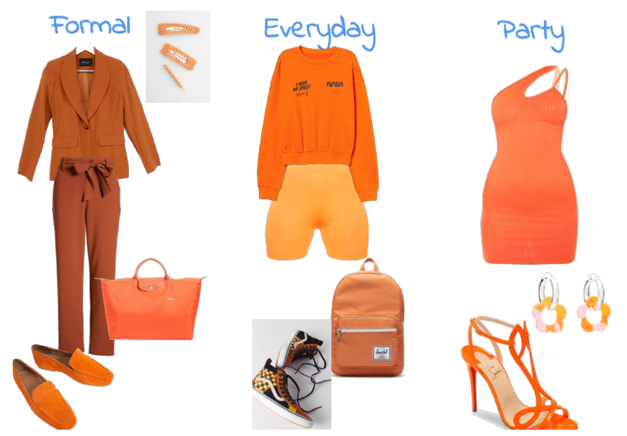 orange outfits