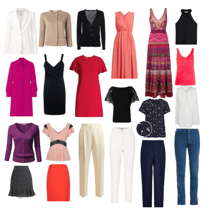 Capsule wardrobe for work and travel