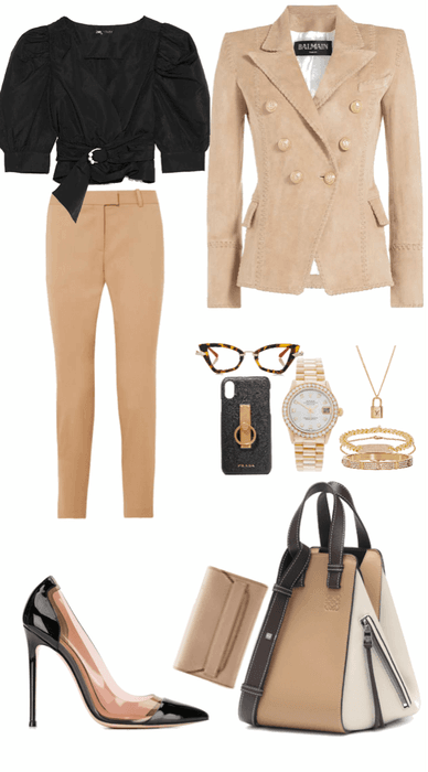 Everyday bossy caramel outfit