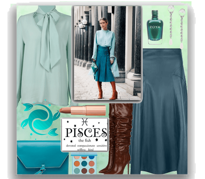 Pisces teal outfit