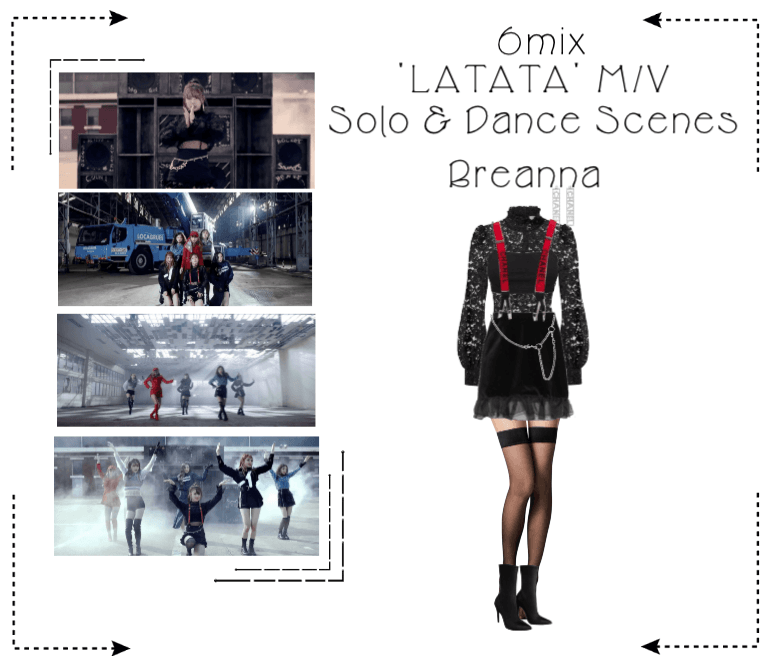 《6mix》LATATA' Music Video-Breanna 1st Outfit Scene