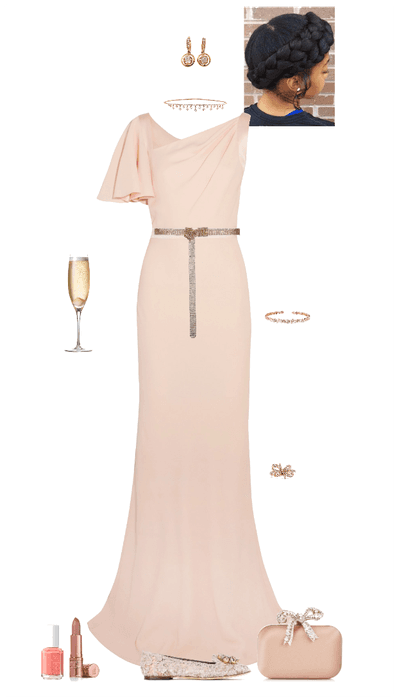 pink draped gown (Aoife)