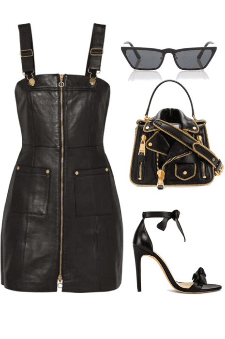 little black leather dress