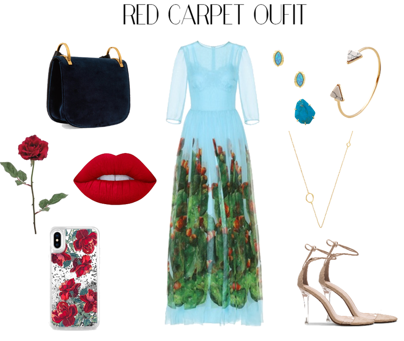 Red Carpet (Blue Floral)