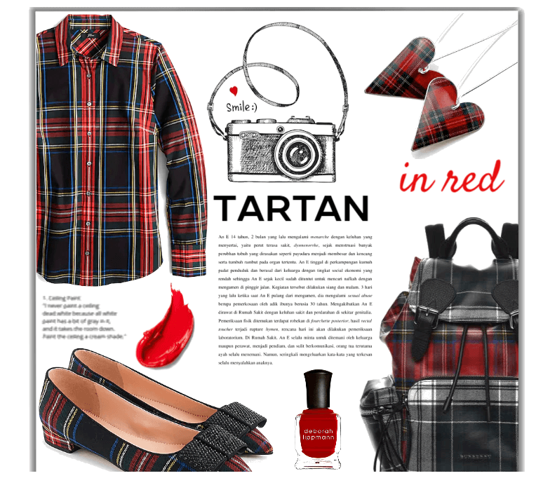 tartan in red