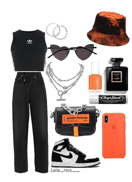Black & Orange Outfit