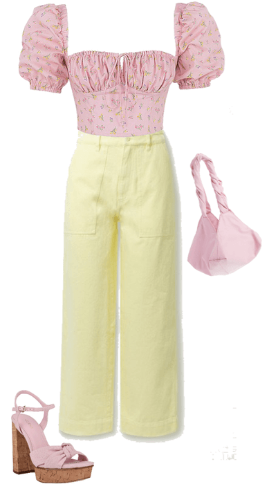 Pink and Yellow Summer Outfit