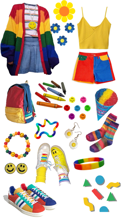 primary color kidcore
