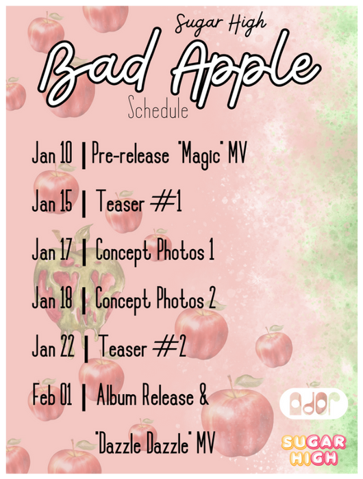Sugar High Bad Apple Schedule Poster