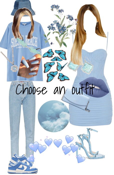 choose a blue outfit