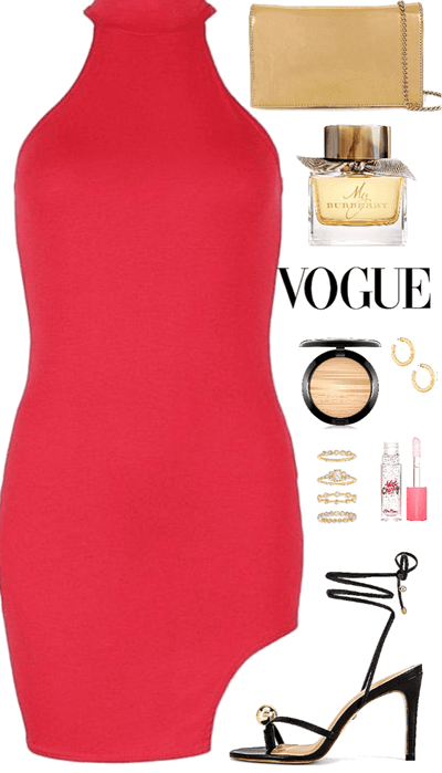 Sexy Glam Date Night Red Dress