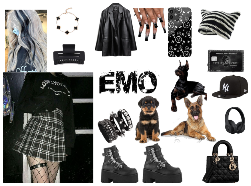 emo/black clothes