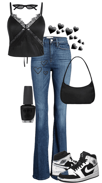 trendy black outfit