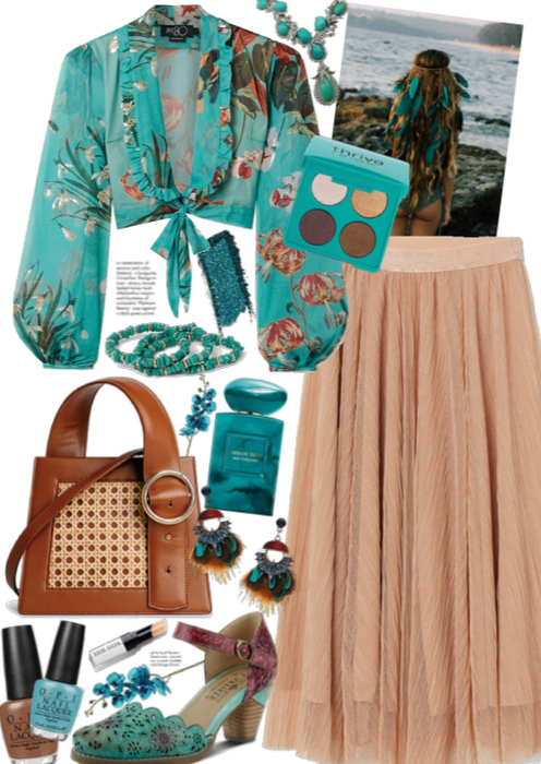 Teal and Brown