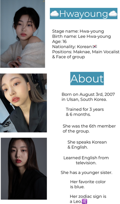 Meet the members - Hwayoung