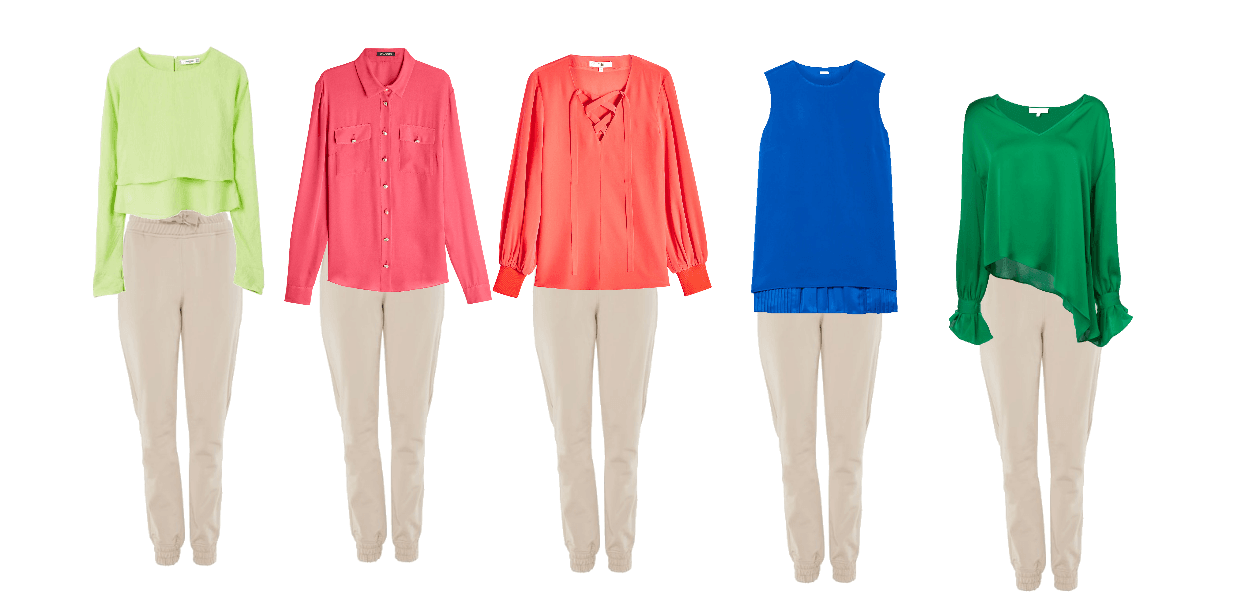 Bright Spring Blouses with Neutrap Pants