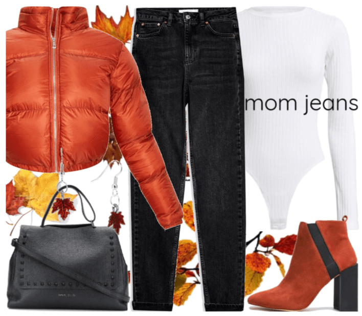 How to style mom jeans during fall
