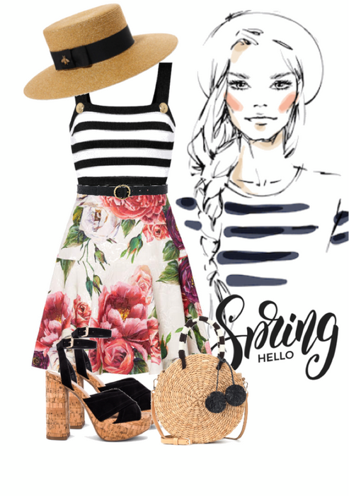 floral and straw