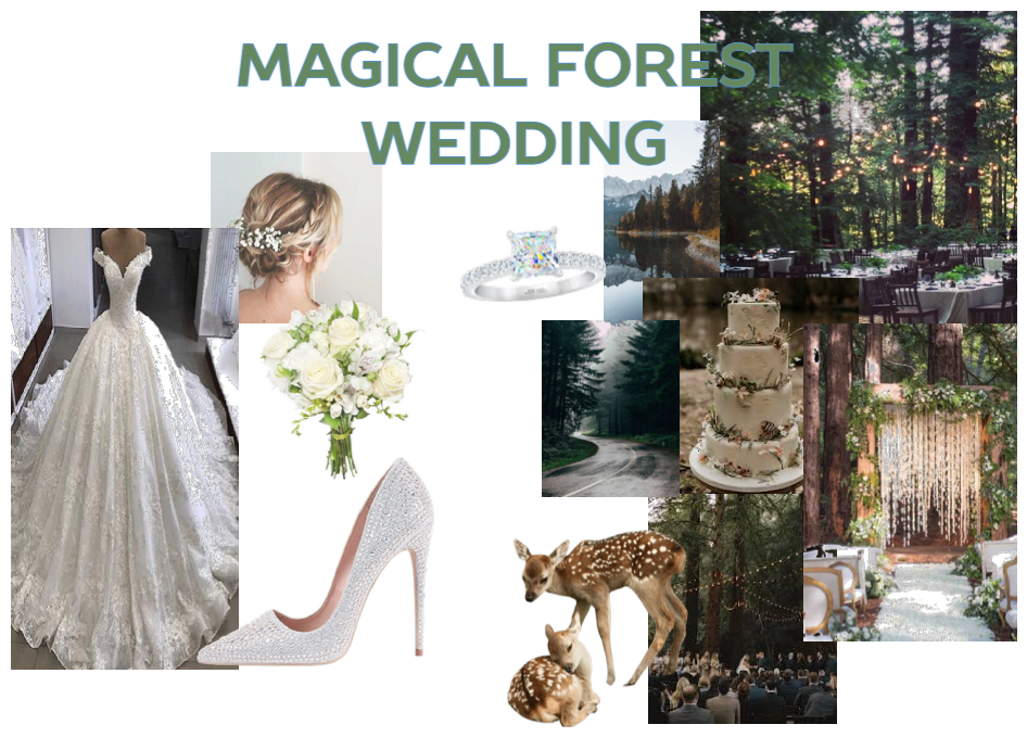 Magical forest wedding with the bride