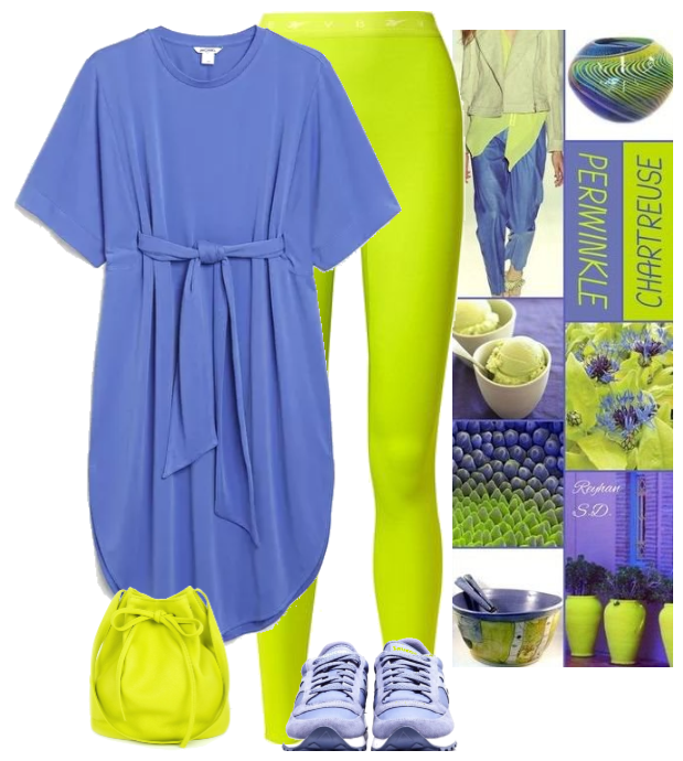 periwinkle and chartreuse