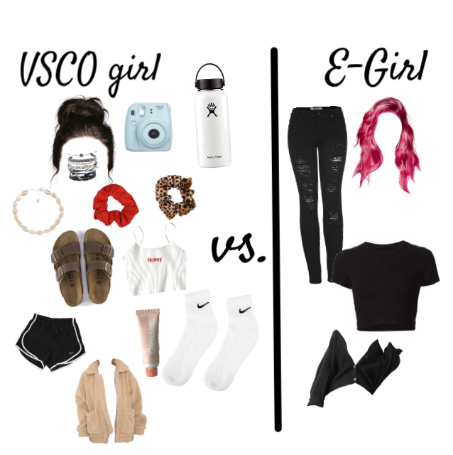 E-girl vs vsco-girl