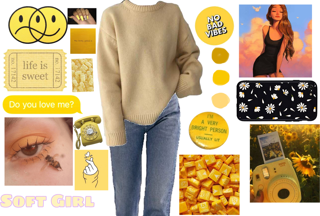 yellow soft girl aesthetic for @xoxdesignerxox