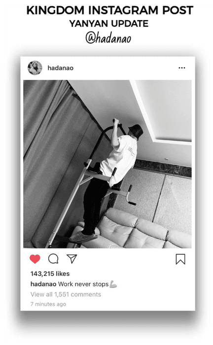 {KINGDOM} [Yanan] Official Instagram Post